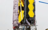 Le télescope spatial James Webb de la Nasa, le 8 septembre 2021 au centre Northrop Grumman de Redondo Beach, en Californie