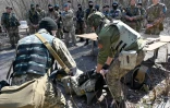 Des soldats ukrainiens s'entraînent au combat à Kharkiv, 7 avril 2022