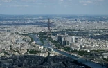 Paris et la Seine vue du ciel, le 1er juin 2022