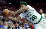 Marcus Smart des Boston Celtics au cours du match N.6 de la série des demi-finales de Conférence en NBA le 11 mai 2023 au Wells Fargo Center à Philadelphie