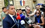 Le ministre de l'Intérieur Gérald Darmanin s'exprime devant les médias, le 30 juillet 2022 à Lyon