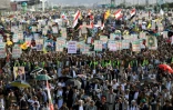 Des partisans des rebelles houthis du Yémen manifestent contre Israël à Sanaa, le 1er novembre 2024