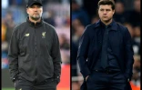 Jürgen Klopp (g) et Mauricio Pochettino, les entraîneurs de Liverpool et Tottenham qui s'affrontent en finale de la Ligue des champions le 1er juin 2019