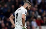 L'attaquant du joueur du Real Madrid Karim Benzema lors de la défaite 4-1 à domicile face à l'Ajax en 8e de finale de Ligue des champions le 5 mars 2019