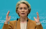La présidente de la Commission européenne Ursula von der Leyen, lors d'une conférence de presse à Berlin le 19 février 2024