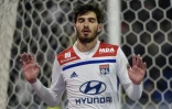 Le milieu de terrain de Lyon Martin Terrier buteur lors du match nul à domicile 2-2 face à Lille en 25e journée de L1 le 5 mai 2019