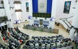 Photo diffusée par l'Assemblée nationale du Nicaragua montrant des députés lors d'un débat sur une réforme constitutionnelle proposée par le président Daniel Ortega, à Managua le 22 novembre 2024
