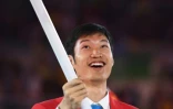 Lei Sheng en tête de la délégation chinoise lors de la cérémonie des JO-2016 le 5 août 2016 au stade Maracana à Rio