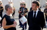 Le président Emmanuel Macron et la Première ministre Elisabeth Borne, le 14 juillet 2023 à Paris