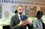 Edouard Philippe s'adresse à la presse à Evry, le 9 juin 2020