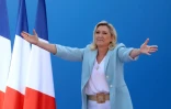 Marine Le Pen, présidente du Rassemblement National (RN), à lUuniversité d'été du RN, le 12 septembre 2021 à Fréjus