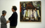 L'oeuvre de Chagall "Abraham et les Trois anges", lors de l'exposition "Chagall, de la poésie à la peinture" présentée par le Centre d'art contemporain de Landerneau, le 24 juin 2016