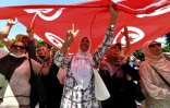 Manifestation contre le président tunisien Kais Saied et le référendum sur la nouvelle constitution,  à Tunis le 23 juillet 2022