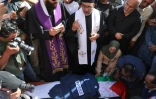 Les funérailles de la journaliste palestinienne d'al-Jazeera, Shireen Abu Akleh, tuée à Jénine, le 11 mai 2022 en Cisjordanie occupée