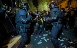Heurts entre manifestants et forces de police après la condamnation des dirigeants indépendantistes, le 15 octobre 2019 à Barcelone