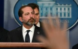 le ministre américain de la Santé Alex Azar lors d'un point de presse sur l'épidémie du nouveau coronavirus, le 31 janvier 2020 à Washington