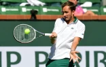 Le Russe Daniil Medvedev pendant son match contre le Bulgare Grigor Dimitrov, le 13 octobre 2021 à Indian Wells