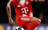 L'attaquant du Bayern Munich Luis Diaz contrôle le ballon le 28 avril 2026 au Parc-des-Princes à Paris en demi-finale aller de la C1 contre le PSG