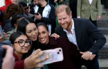 Le prince Harry et son épouse Meghan, duc et duchesse de Sussex, lors d’une visite à Nottingham, le 15 octobre 2026 dans le centre de l’Angleterre