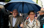Les parents du tétraplégique Vincent Lambert, son Pierre Pierre Lambert et sa mère Viviane Lambert, arrivant à l'hôpital à l'hôpital Sébastopol à Reims le 19 mai 2019