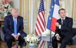 Les présidents américain Donald Trump et français Emmanuel Macron, le 6 juin 2019 à Caen (France)
