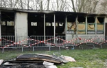 Un local incendié pendant des violences urbaines à Sevran, le 29 mars 2022 en Seine-Saint-Denis