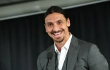 Zlatan Ibrahimovic, le 8 octobre 2019 lors de l'érection de sa statue de bronze près du stade de ses débuts à Malmo en Suède.