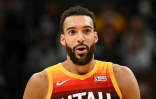 Rudy Gobert, décisif pour le Utah Jazz en prolongatin contre les Memphis Grizzlies mardi, "Gobzilla" ici le 31 mars 2022 à Salt Lake City.