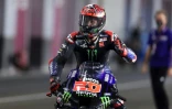 Le pilote Yamaha Fabio Quartararo vainqueur du GP de Doha sur le circuit international de Lusail, le 4 avril 2021
