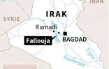Carte d'Irak localisant Fallouja 