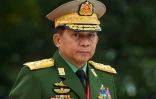 Le général Min Aung Hlaing, à Rangoun, le 19 juillet 2018