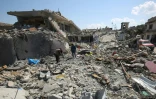 Le quartie al-Jadida en ruines après des raids aériens le 26 mars 2017 à Mossoul