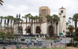 La gare ferroviaire de Union Station où se déroulera la 93e cérémonie des Oscars, le 23 avril 2021 à Los Angeles, en Californie