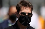L'acteur américain Tom Cruise sur le circuit de Silverstone, en Angleterre, le 18 juillet 2021