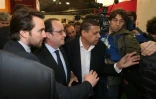 François Hollande et le président de la FNSEA Xavier Beulin le 27 février 2016 au Salon de l'Agriculture à Paris