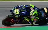 Le pilote italien de l'écurie officielle Yamaha Valentino Rossi lors de la 3e séance d'essais libres du Grand Prix de Catalogne, le 26 septembre 2020, sur le circuit de Catalogne à Montmelo, près de Barcelone.