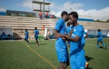 Des migrants mineurs lors d'un entraînement de football dans le cadre du projet "Sansofé", le 17 octobre 2023 sur l'île canarienne de Tenerife, en Espagne 