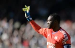 Le gardien de l'Olympique de Marseille Steve Mandanda à Angers en Ligue 1, le 1er mai 2016 