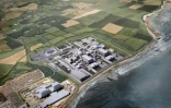 Le projet sur une image électronique des deux réacteurs nucléaires d'Hinkley Point dans le sud-ouest de l'Angleterre, à Londres le 28 juillet 2016