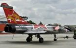 Un Rafale français lors du 75e anniversaire du régiment de chasse Normandie-Niémen, qui a combattu au sein de l'Armée rouge, le 9 juin 2017 à Mont-de-Marsan 
