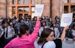 Manifestants à Erevan le 21 septembre 2023
