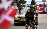 Jonas Vingegaard effectue un tour de reconnaissance avant la première étape du Tour de France à Copenhague le 1er juillet 2022