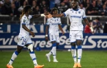 L'Auxerrois Lassine Sinayoko vient de réduire la marque contre le PSG, le 21 mai 2023 à Auxerre  