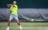 Rafael Nadal lors d'une séance d'entraînement à Wimbledon, le 26 juin 2022 