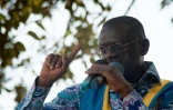 Kizza Besigye, candidat de l'opposition à la présidentielle, le 16 février à Kampala