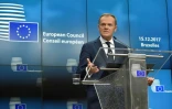 Le président du Conseil européen Donald Tusk le 15 décembre 2017 à Bruxelles