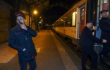 Départ de la gare de Perpignan du dernier train de nuit Paris / Port-Bou, en Espagne, le 9 décembre 2016