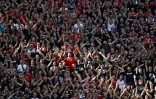 Les supporters hongrois lors du match de l'Euro contre le Portugal le 15 juin 2021 à Budapest