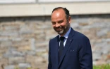 Edouard Philippe en déplacement dans un lycée de Le Muy (Var), le 30 août 2019