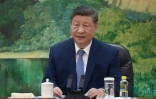 Cette photo fournie par le ministère russe des Affaires étrangères montre le dirigeant chinois Xi Jinping assistant à une réunion à Pékin, le 15 juillet 2025
